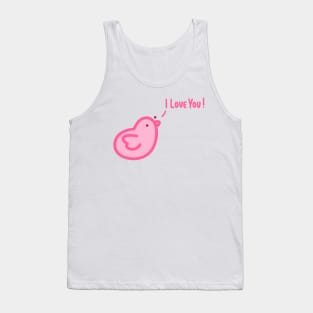 Pink Duck Say I Love You Tank Top